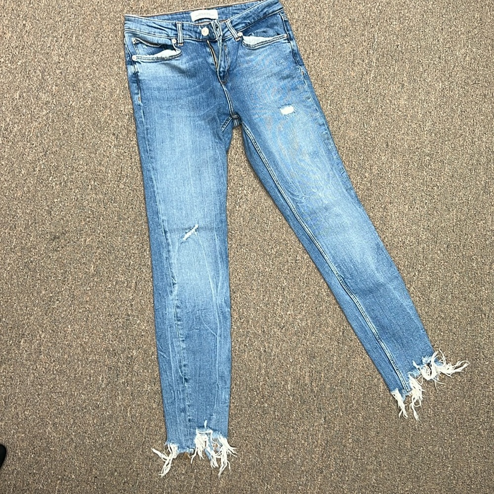 Zara skinny ripped jeans